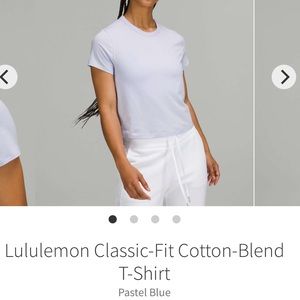 lululemon classic fit cotton blend tee